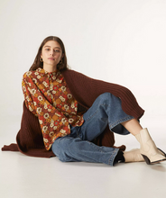 Load image into Gallery viewer, Marigold Retro Floral Blouse
