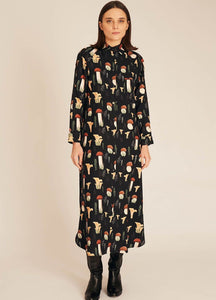 Fungi Foraging Shirt Dress