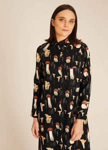 Fungi Foraging Shirt Dress
