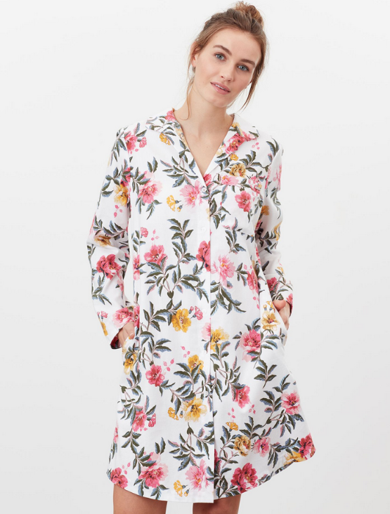 Classic Nightgown (Cream Floral) by Joules