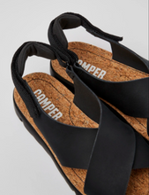 Load image into Gallery viewer, Camper Sandal: Black Crossover
