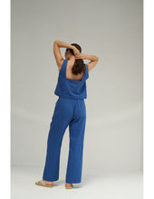 Load image into Gallery viewer, Marine Blue Linen Pant
