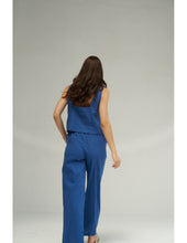 Load image into Gallery viewer, Marine Blue Linen Pant
