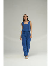 Load image into Gallery viewer, Marine Blue Linen Top
