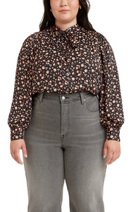 Plus: Floral Bow Blouse
