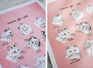 Names for Cats Print