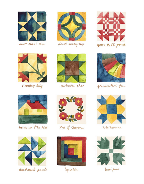 Quilt Block Study Print