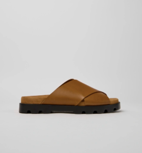 Camper Sandal: Walnut Leather