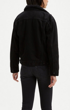 Load image into Gallery viewer, Levi&#39;s Sherpa Denim Jacket (Black)
