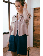 Load image into Gallery viewer, Deep Blue Ocean Linen Short
