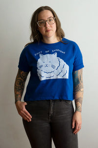 Shut Up Everyone Crop Heavy Loose Tee