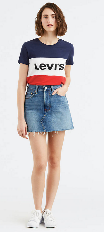 Levi's Deconstructed Denim Skirt