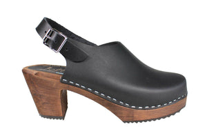 Lotta High-Heel Slingback Clogs