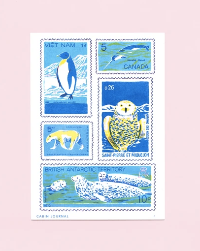 Snow Animals Mini Print