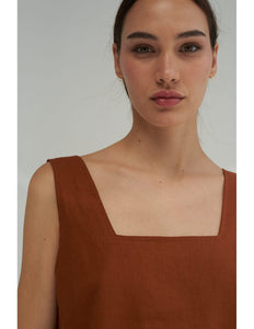 Red Rock Linen Top