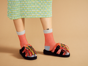 Umbrella Knit Crew Sock