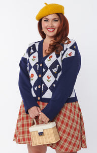 Duck Intarsia Cardigan