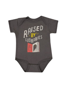 Raised by Libraries Baby Onesie