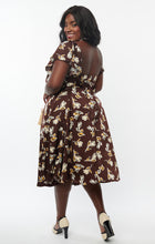 Load image into Gallery viewer, Latte Floral Swing Dress
