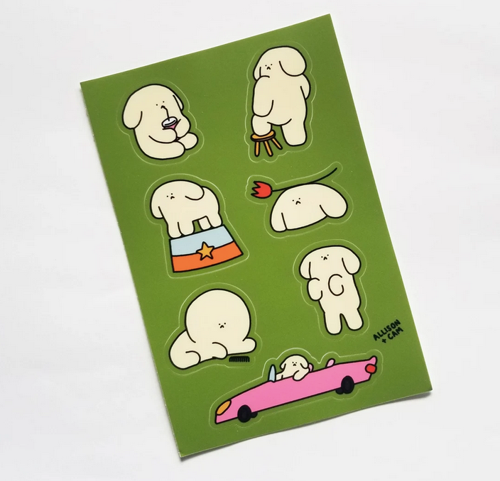 Moof sticker sheet by Allison & Cam