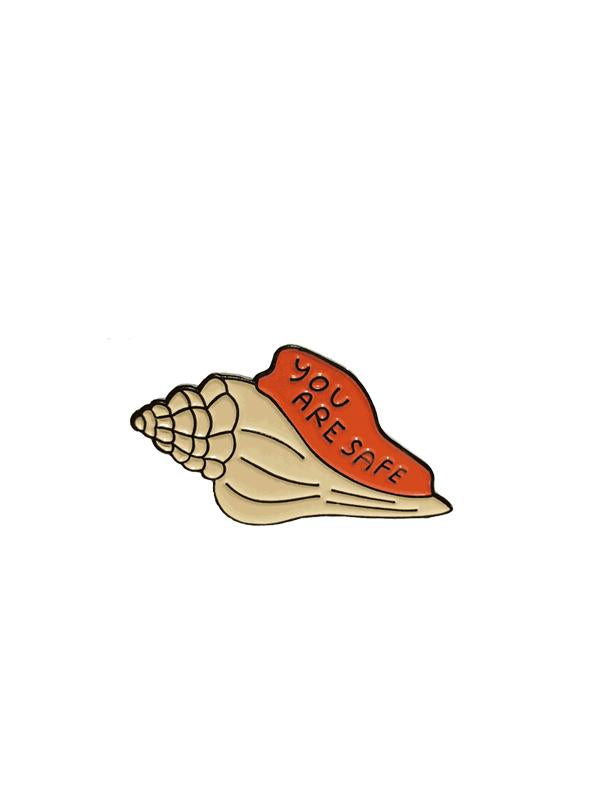 Safe Shell Enamel Pin